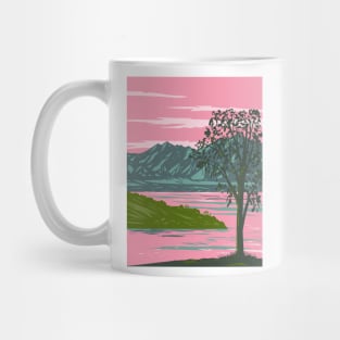 Lake Havasu in California and Arizona USA WPA Art Poster Mug